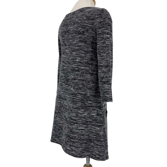 Hollister Black & White Marked Knit 3/4 Sleeve Tunic Style Sweater Dress, Small - Picture 8 of 16